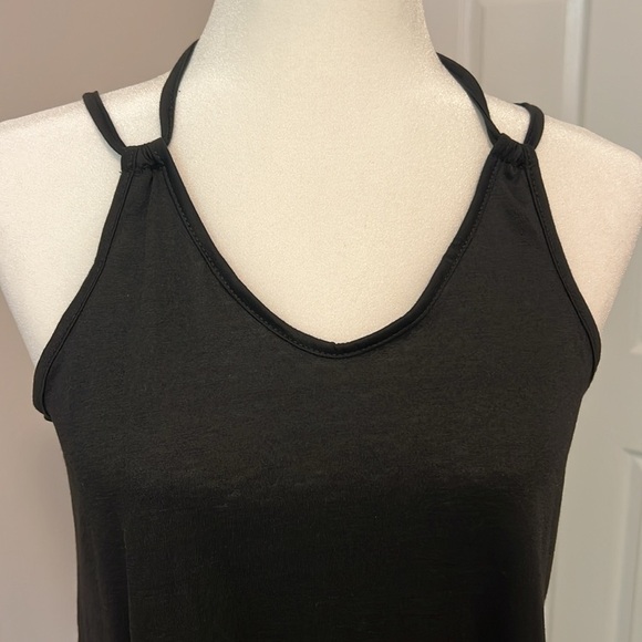 Women’s adjustable strap black casual midi maxi dress small medium - Picture 3 of 8